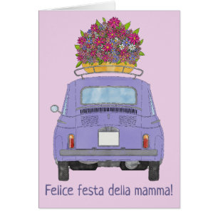 fête des mères italienne heureuse Fiat 500