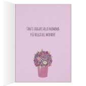 fête des mères italiennes joyeuses Bouquet rose (Intérieur (Droit))