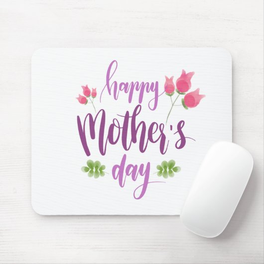 Fête des mères joyeuses | Tapis de souris (Avec souris)