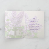 Fête des mères Lilacs violet Message Message Carte (Intérieur)