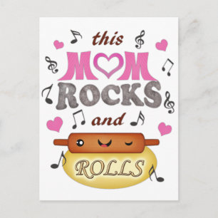 Fête des mères / Maman Rock & Bake Carte postale
