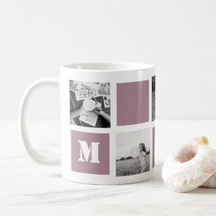 Fête des mères Mauve 5 Photos Maman Collage Mug