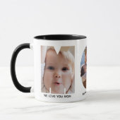 Fête des mères MDM Photo Collage Mug (Gauche)