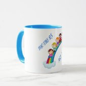 Fête des Mères mug combo à deux tons. (Devant gauche)