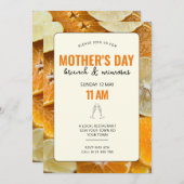 Fête des mères Orange Brunch Invitation (Devant / Derrière)