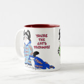 Fête des mères Pajamas de chat Fun Kitty Mug (Devant gauche)