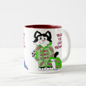 Fête des mères Pajamas de chat Fun Kitty Mug (Devant droit)