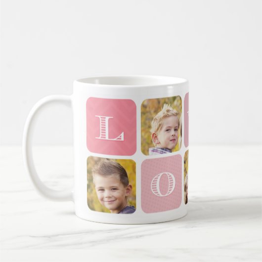 Fête des mères Photo Collage Mug (Gauche)