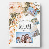 Fête des mères Photos de famille Plaque florale (Devant)