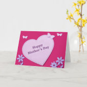 Fête des Mères pour la carte de voeux de Fête des  (Fleur jaune)