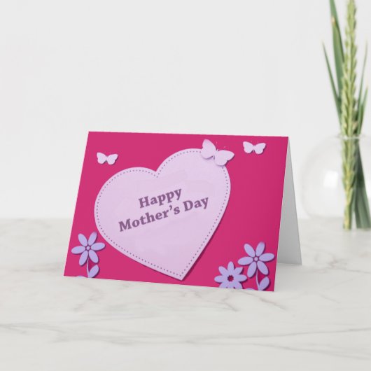 Fête des Mères pour la carte de voeux de Fête des  (Devant)