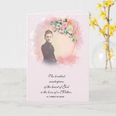 Fête des mères religieuses Carte catholique Sainte (Fleur jaune)