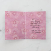 Fête des mères rose Carte photo floral (Intérieur)