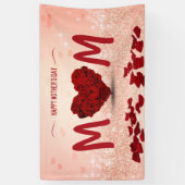 Fête des mères Rose Heart Bouquet - Bannière (Vertical)