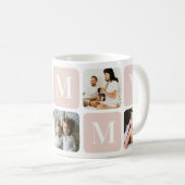 Fête des mères rose vif Photo Collage Mug (Devant droit)
