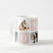 Fête des mères rose vif Photo Collage Mug (Devant gauche)