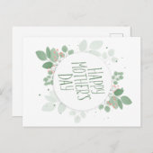 Fête des mères Serment vert Feuille | Carte postal (Devant / Derrière)