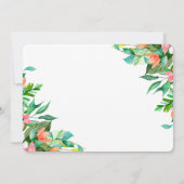 Fête des mères tropicales florales Invitation Brun (Dos)