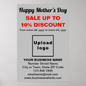 Fête des mères Vente d'affaires Affiche grise (Devant)