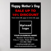 Fête des mères Vente d'affaires Poster noir (Devant)