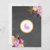 Fête des oeufs de Bunny de Pâques Invitation Flora (Dos)