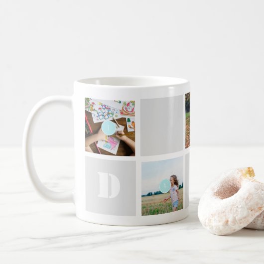 Fête des pères 10 Photos Maman Collage Mug (Avec donut)