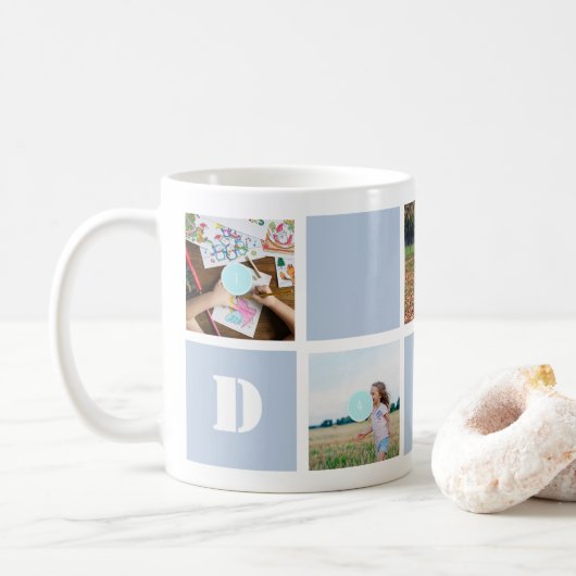 Fête des pères 10 Photos Maman Collage Mug (Avec donut)