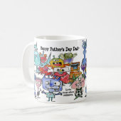 Fête des pères Alien Enfants Mug (Devant gauche)