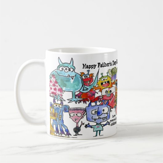 Fête des pères Alien Enfants Mug (Gauche)