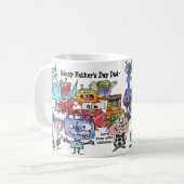 Fête des pères Alien Enfants Mug (Devant gauche)