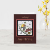 Fête des pères allée pêcher la carte (Fleur jaune)