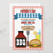Fête des pères Barbeque Party Invitations (Devant / Derrière)