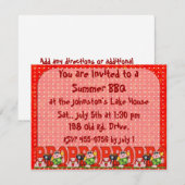 Fête des pères BarBQ invitation Réunion familiale (Devant / Derrière)