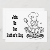 **FÊTE DES PÈRES BBQ** INVITATION (Devant / Derrière)