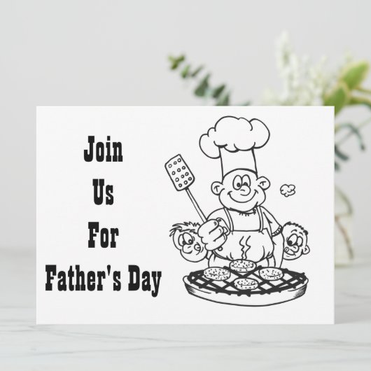 **FÊTE DES PÈRES BBQ** INVITATION (Debout devant)