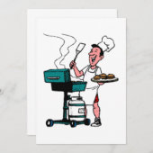 **FÊTE DES PÈRES BBQ** INVITATION (Devant / Derrière)