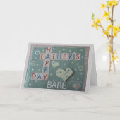 Fête des pères - Bébé - Carte de caddy (Fleur jaune)