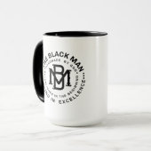 Fête des pères Black Papa Power Devis Cadeau Mug (Devant gauche)