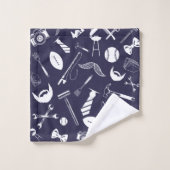 Fête des pères bleue de la Marine (Gant de toilette)