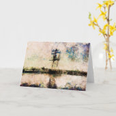 Fête des pères, carte d'anniversaire, bateau, cart (Fleur jaune)