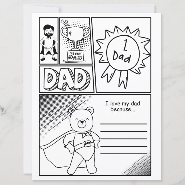 Fête des pères Carte de conservation de l'enfant (Devant)