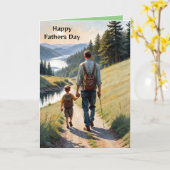 Fête des pères Carte de pêche (Fleur jaune)