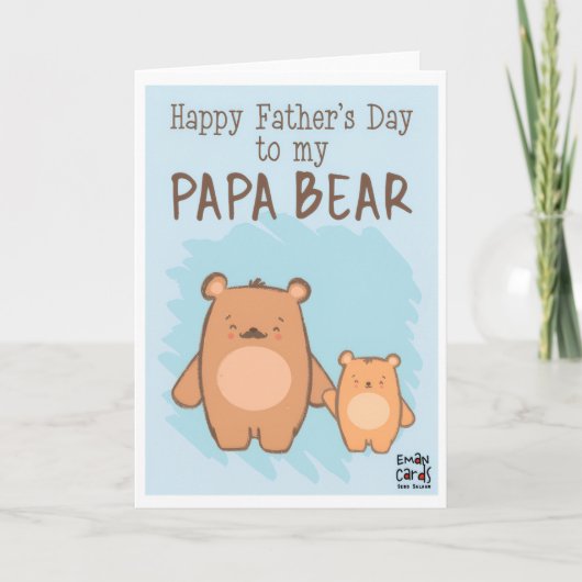 Fête des Pères - Carte d'ours mignon (Devant)