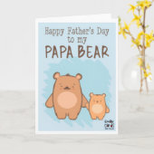 Fête des Pères - Carte d'ours mignon (Fleur jaune)