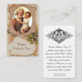 Fête des pères catholique Souvenir Carte Sainte (Devant / Derrière)