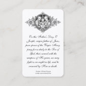 Fête des pères catholique Souvenir Carte Sainte (Dos)