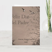 Fête des pères dans la carte espagnole (Dos)