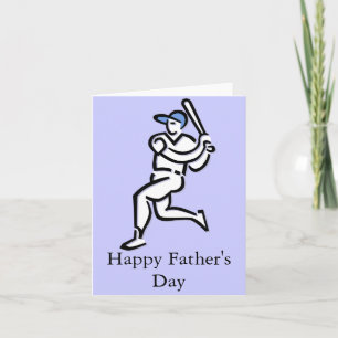 Fête des pères de base-ball Bonne carte de voeux 2