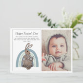 Fête des pères De Bébé Photo Appartement Carte Vac (Debout devant)