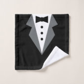 Fête des pères de Cravate noire Tuxedo (Gant de toilette)